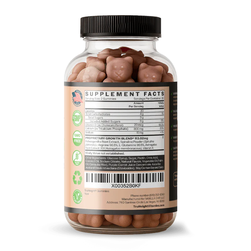 TruHeight Growth Gummies (Watermelon)